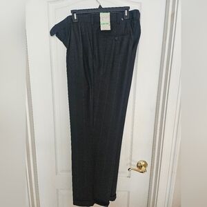Perry Ellis Portfolio Men's Black Pinstripe Pants 34x33 NWT